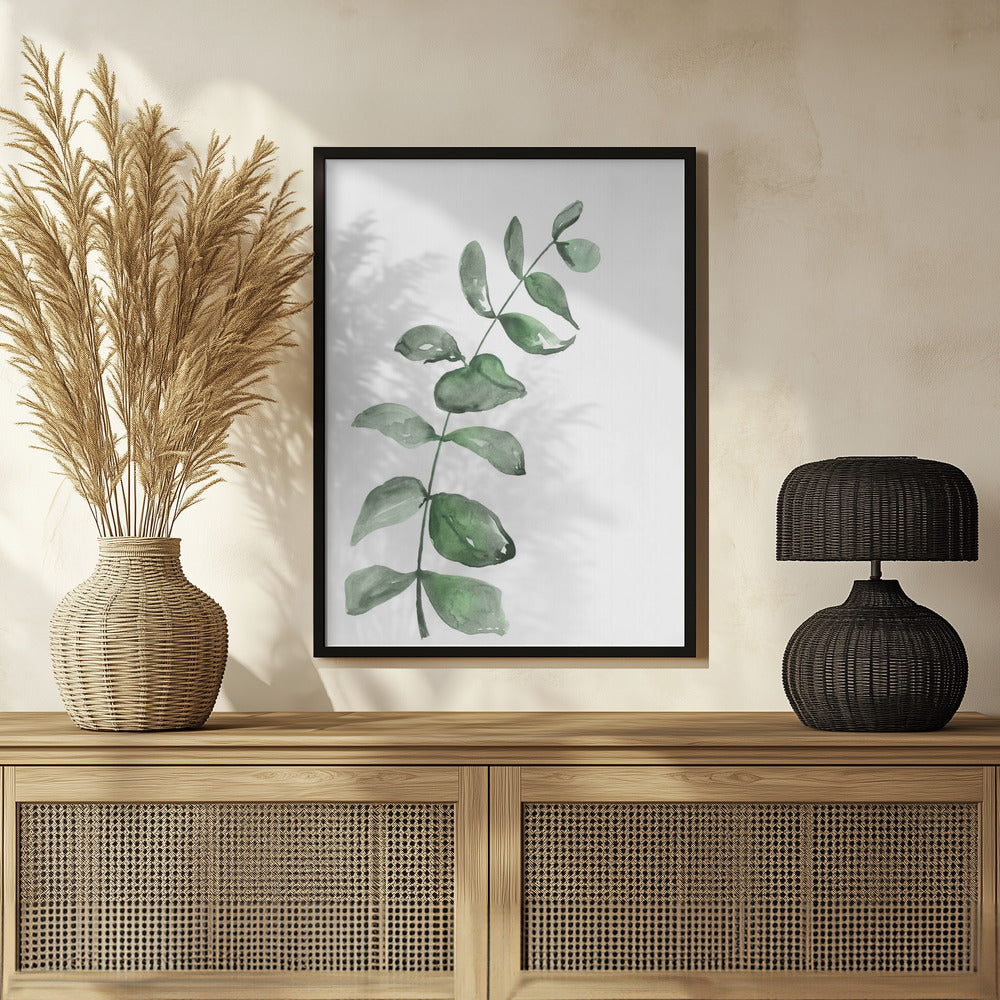 Watercolor greenery branch Poster