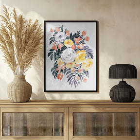 Harriet bouquet in coral Poster