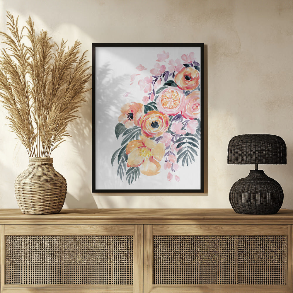 Danette bouquet in coral Poster