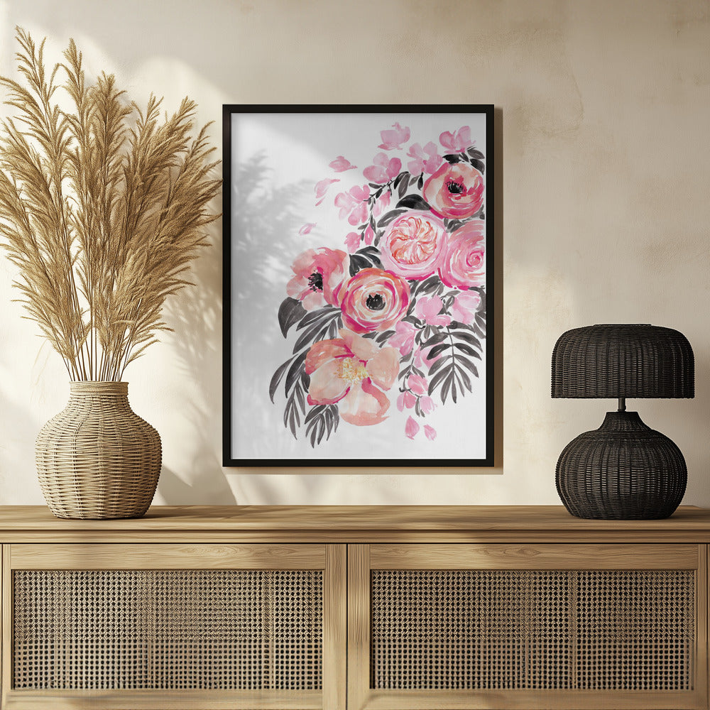 Danette bouquet in pink Poster