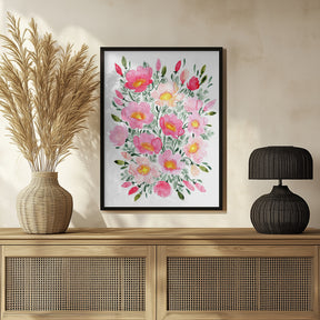 Winterlynn bouquet in pink Poster