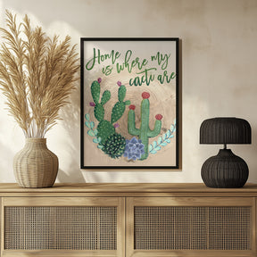 Home is where my cacti are Poster