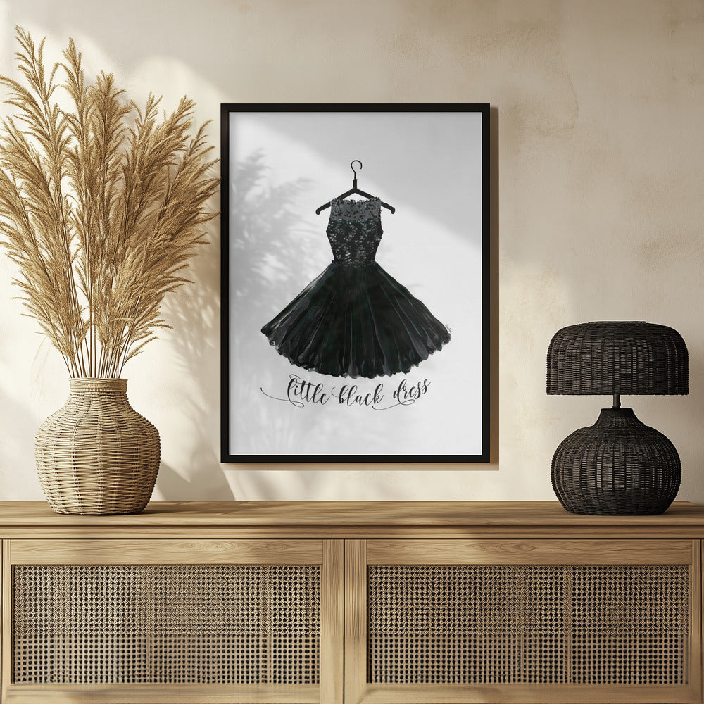 Little black dress in hanger Poster