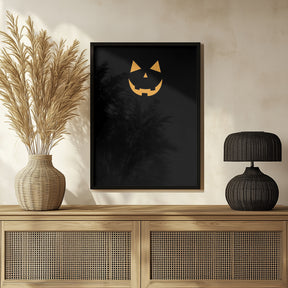 Minimal jack-o'-lantern Poster