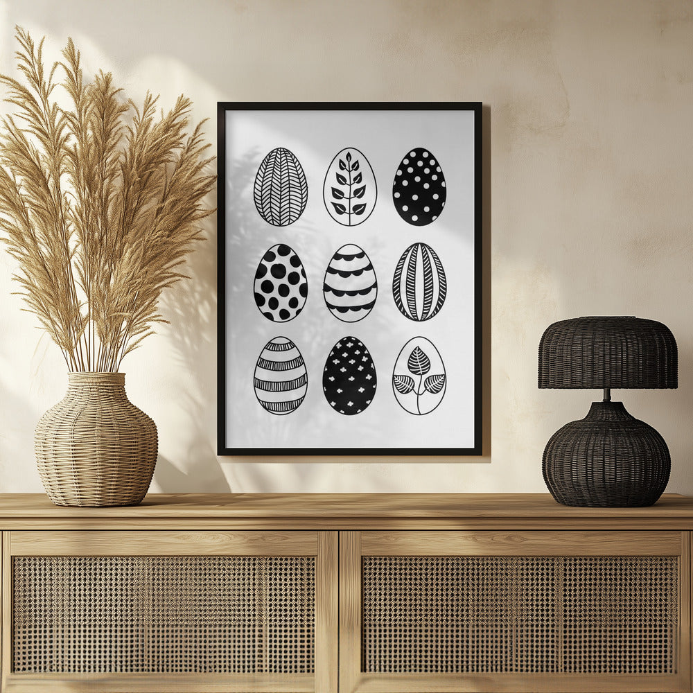 Scandi Easter eggs Poster