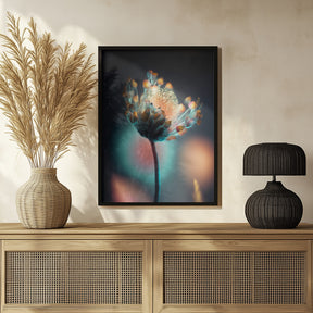 Colorful Glowing Flower Poster