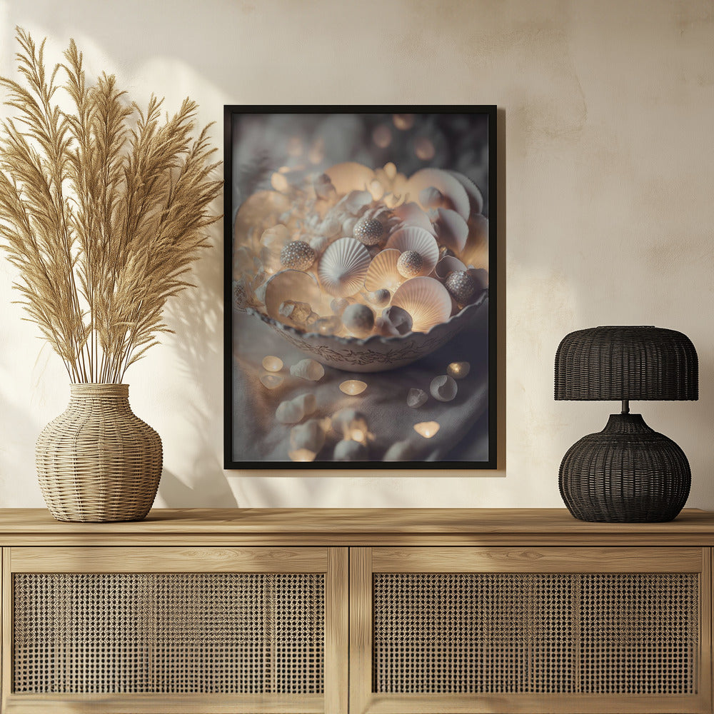 Glowing Sea Shells Poster