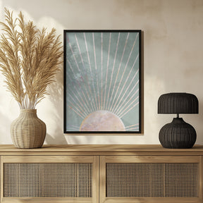 Sage Green Boho Sun Poster