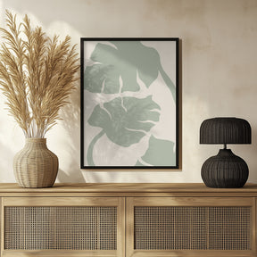 Monstera Sage Green Poster