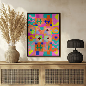 Neon Peru Pattern Poster