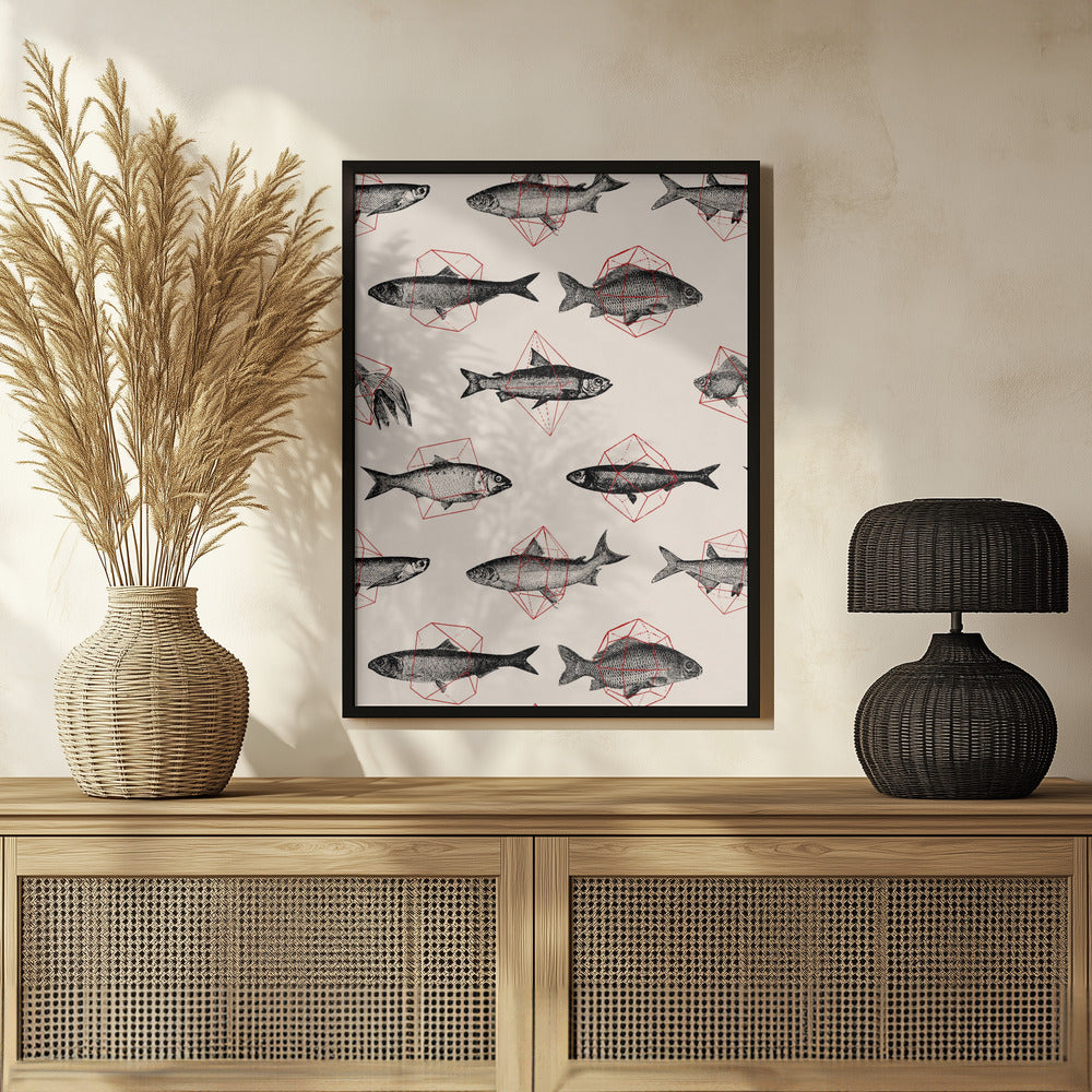 Fishes In Geometrics Nº4 Poster