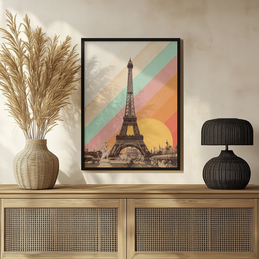 Eiffel Tower Rainbow Poster