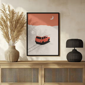 Car In Desert Poster