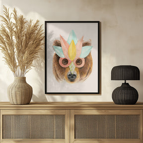 Bear Paper Mask Poster