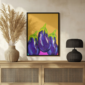 Groovy Aubergines Poster