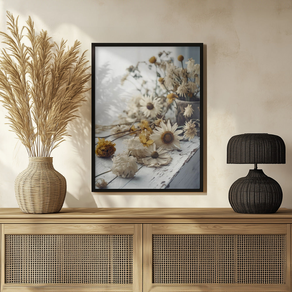 Dry Flowers Arrangement Poster