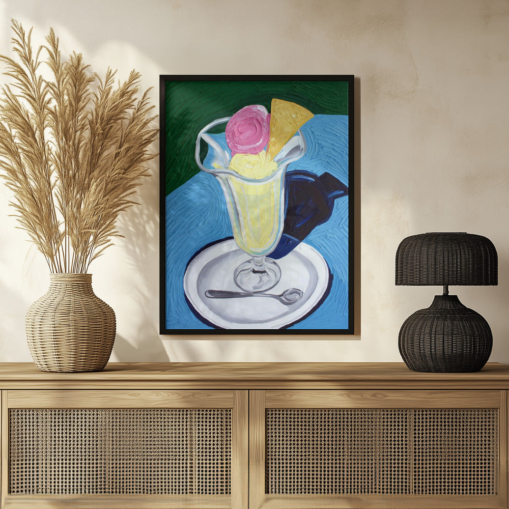 Raspberry and Vanilla Ice Cream Poster