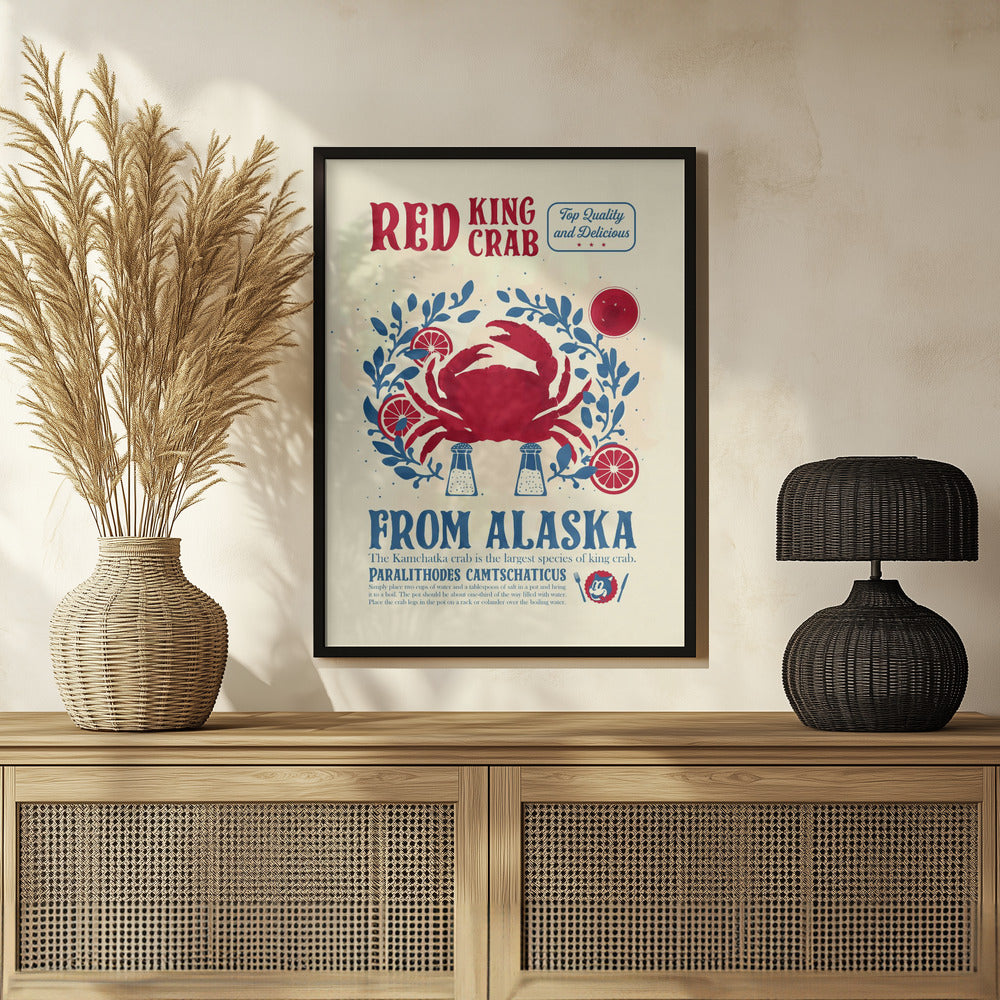 Crab kitchen print Poster