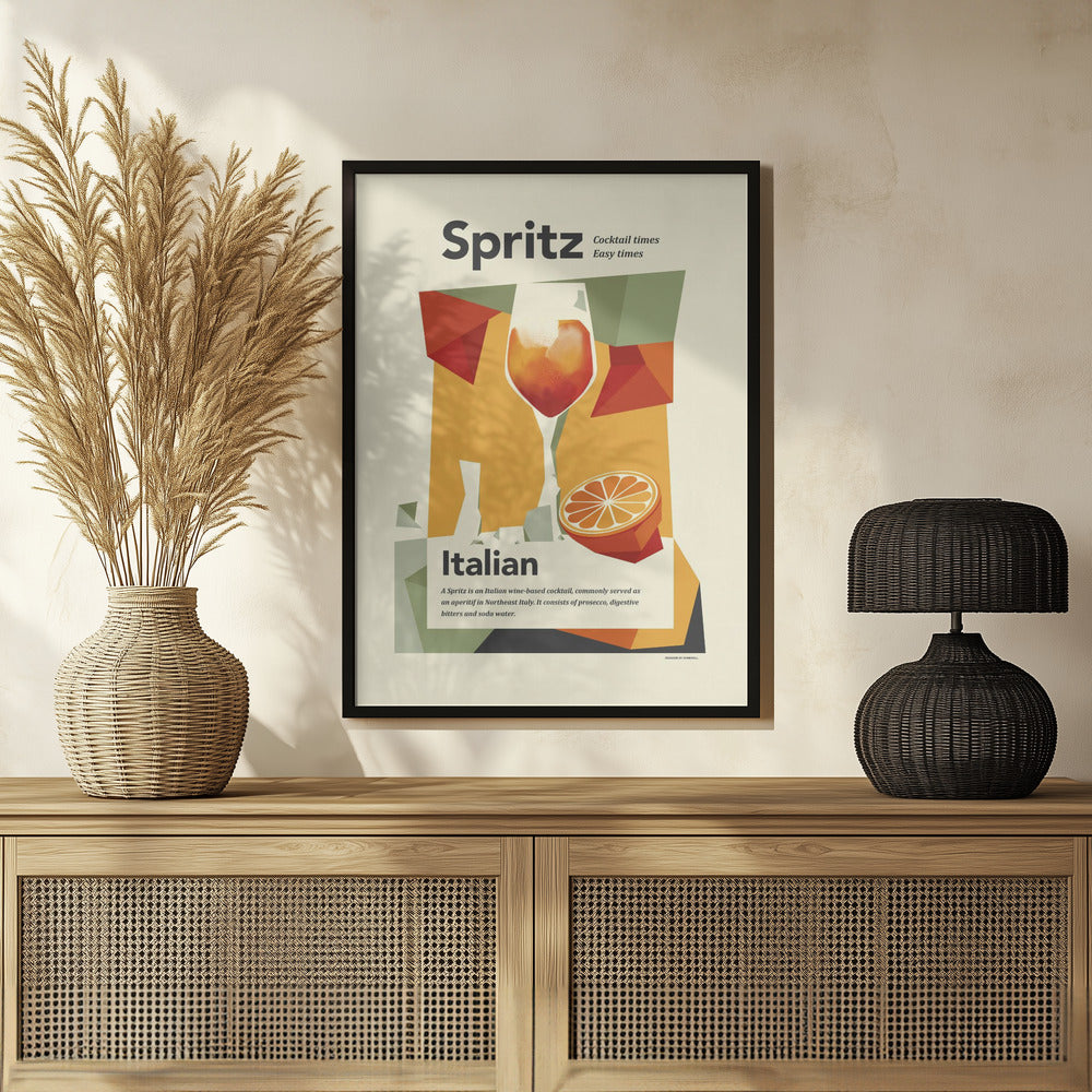 Aperol spritz print Poster