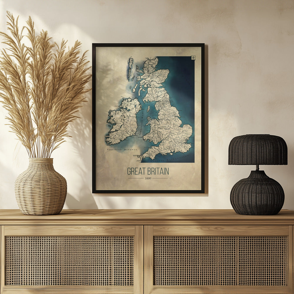 Great Britain map Poster