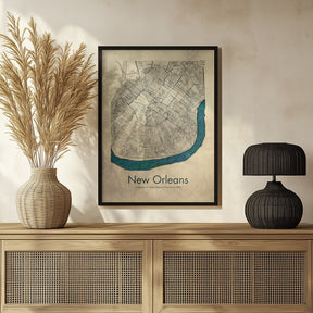 New Orleans map Poster