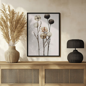 Glass Ball Flowers Poster