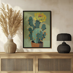 Flowering Cactus Poster