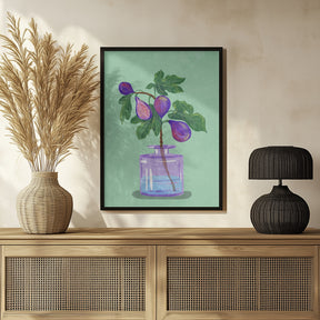 Figs Branch In Vase Poster