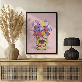 Flowers In a vintage Can Poster