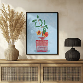 Peach Tree in Vase Poster