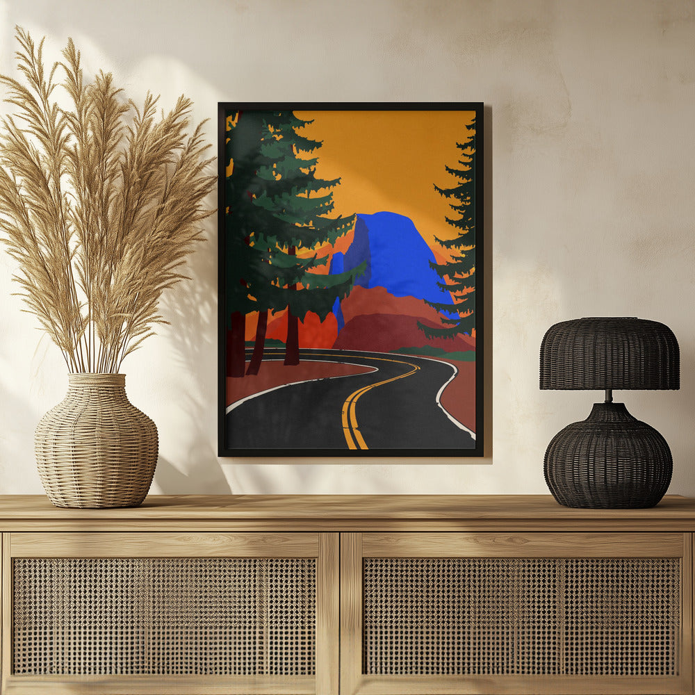 Clacier Road With Half Dome Poster