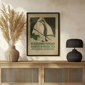 Penquin funny print Poster