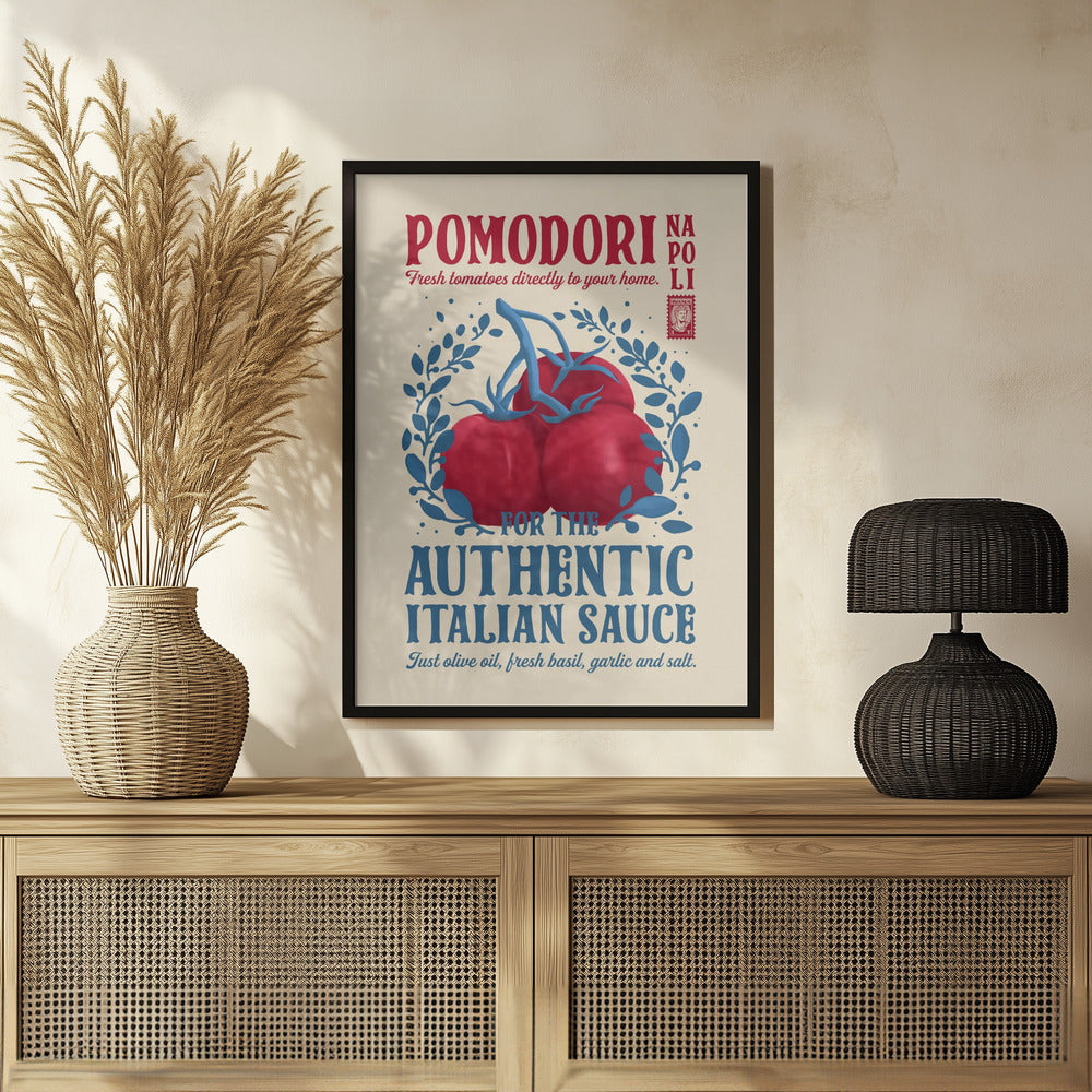 Pomodori Kitchen print Poster