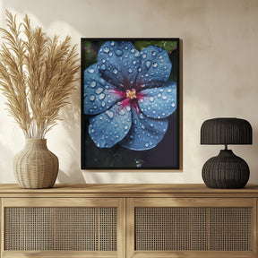 Blue Lagoon Flower Poster