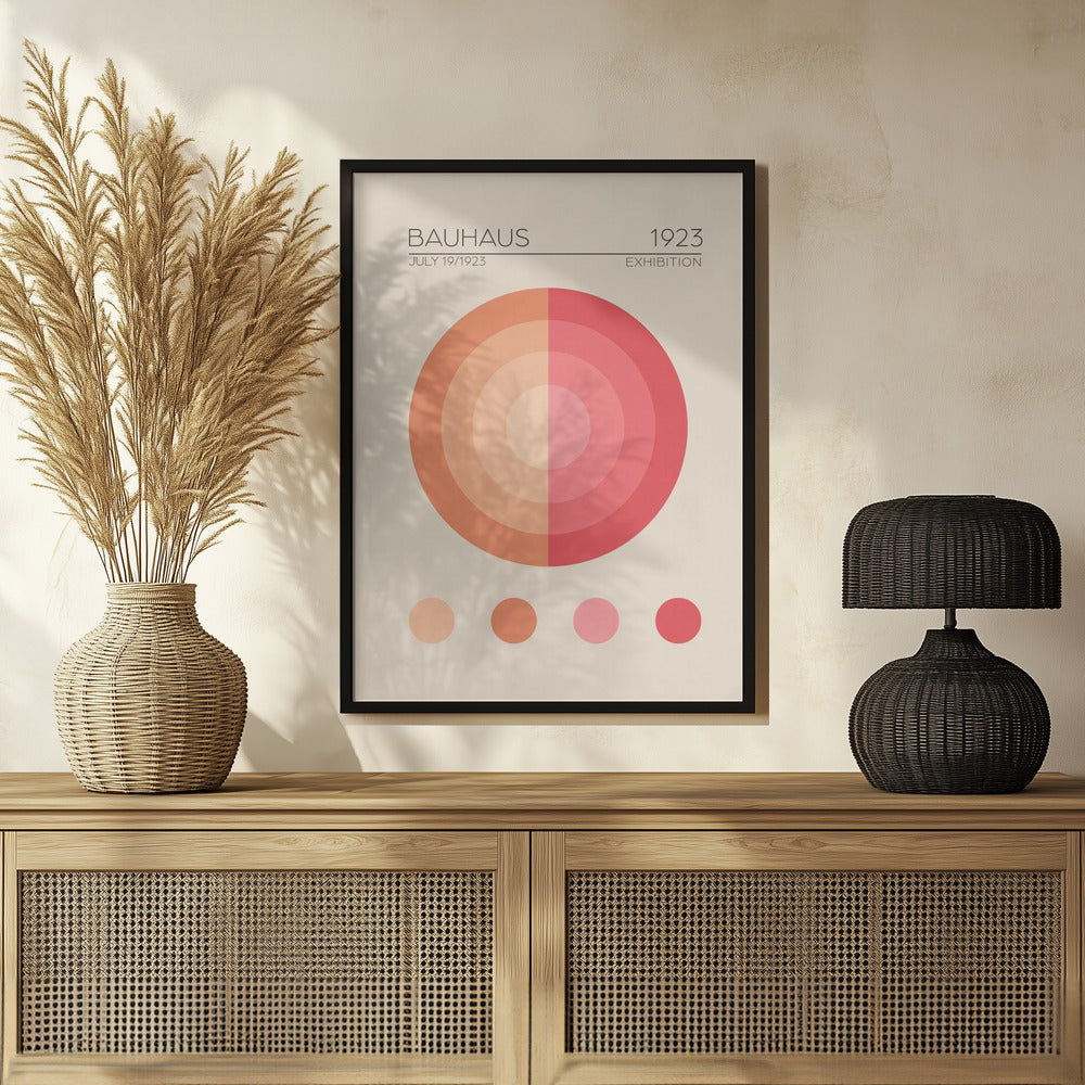 Bauhaus Pembe Daire Poster