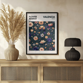 Flower Market- Valencia Poster