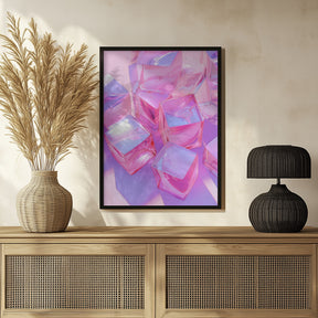 Pink Ice Cubes Poster