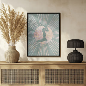 Yoga Boho Sun Green 4 Poster