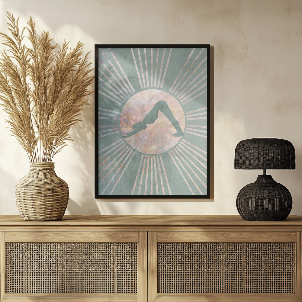 Yoga Boho Sun Green 3 Poster