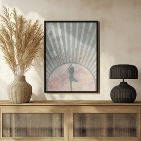 Yoga Boho Sun Rise Green 1 Poster