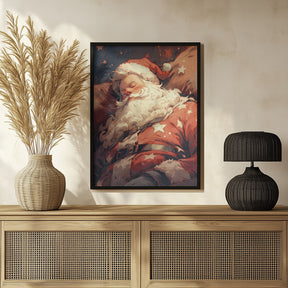 Sleeping Santa Poster