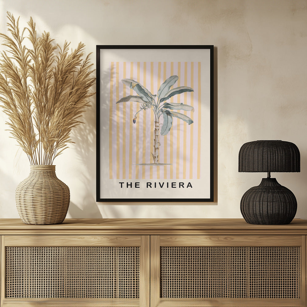 Pink and Yellow Palm Tree Poster