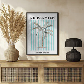 Striped Palm Tree Poster