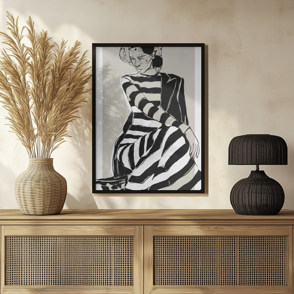 Striped Dress Poster