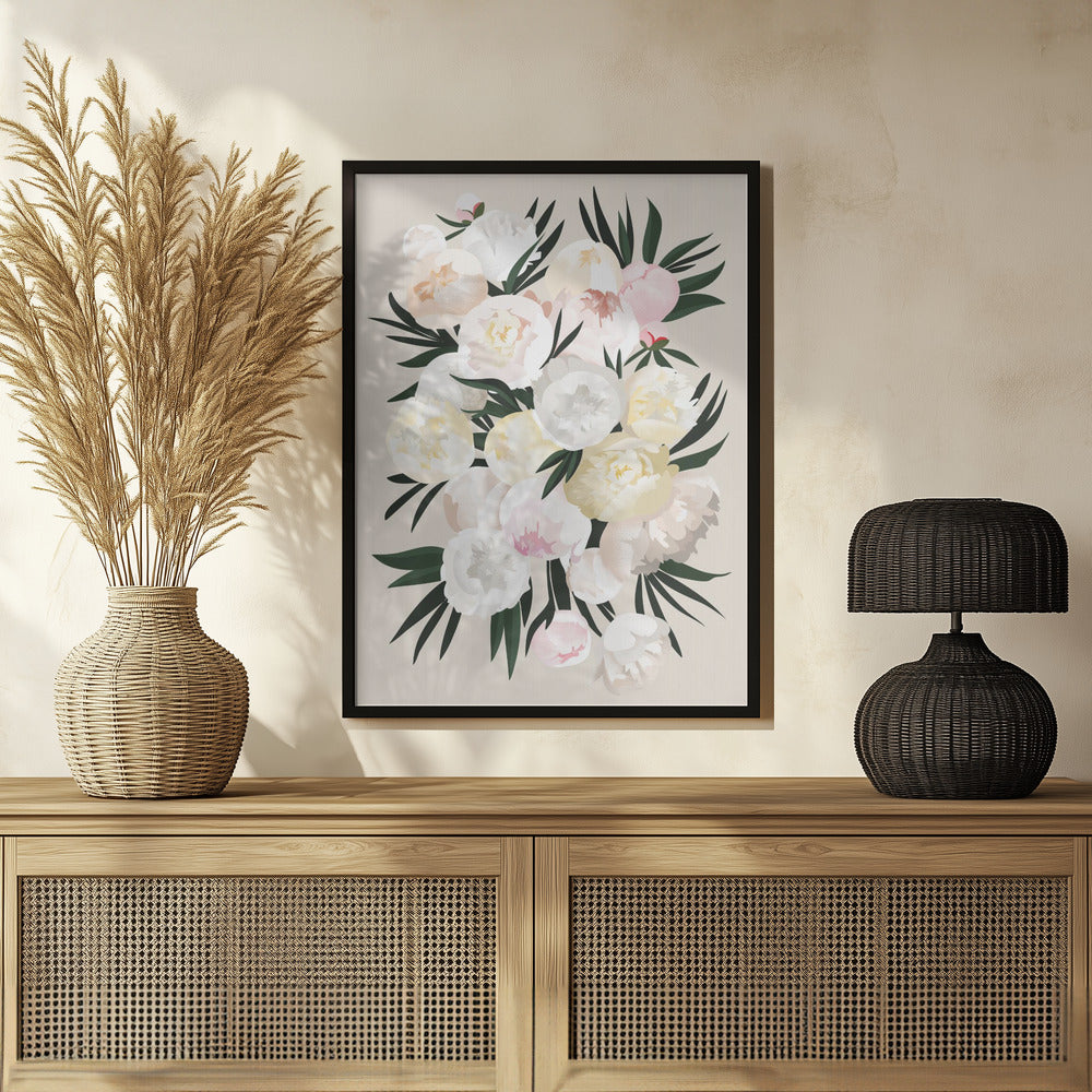 Dara bouquet in beige Poster