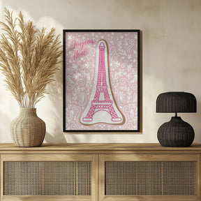 Eiffel tower iced gingerbread cookie Poster