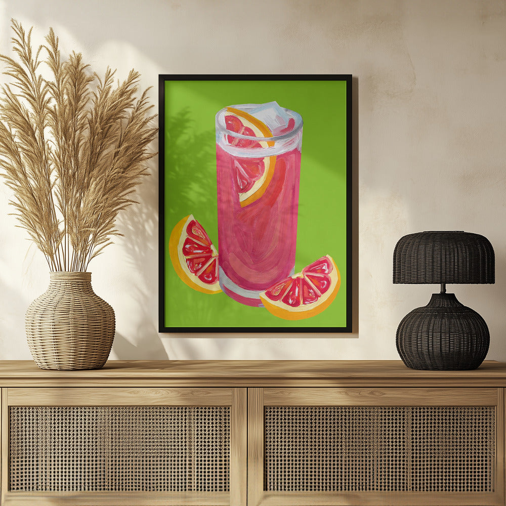 Grapefruit Paloma Pistachio Poster