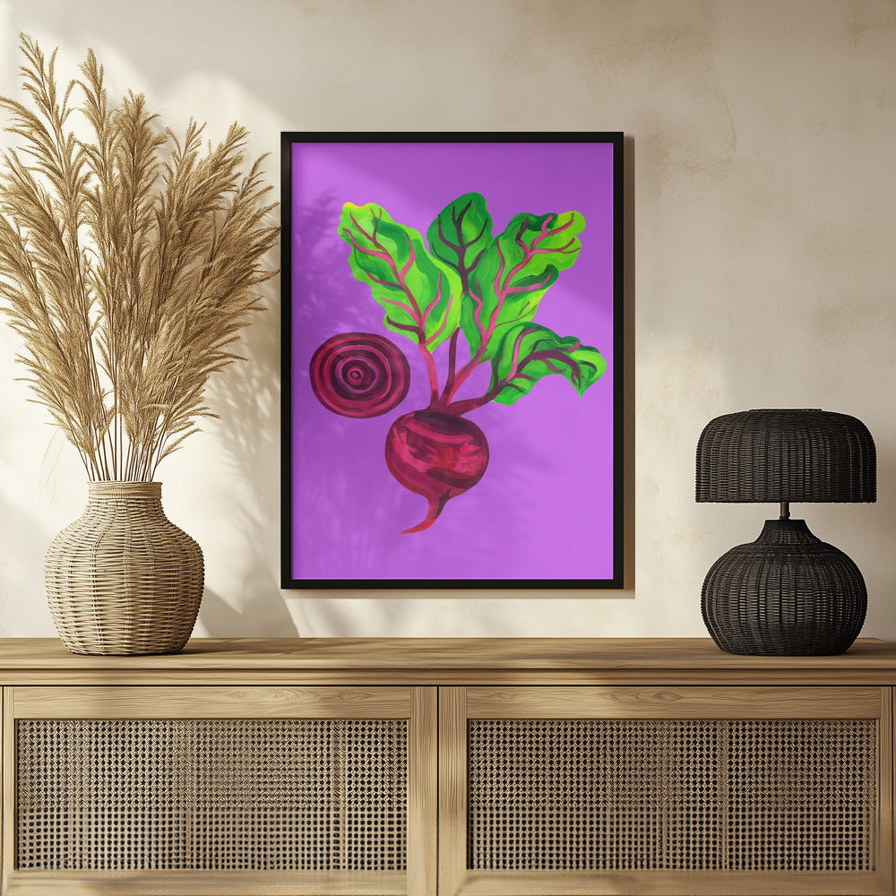 Beetroot Swirl Purple Poster