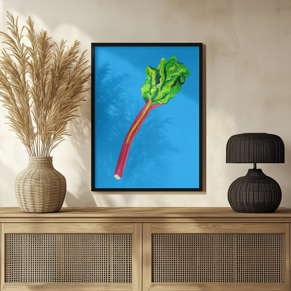 Rhubarb Light Blue Poster