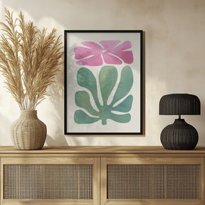 Watercolor Pink Floral Poster